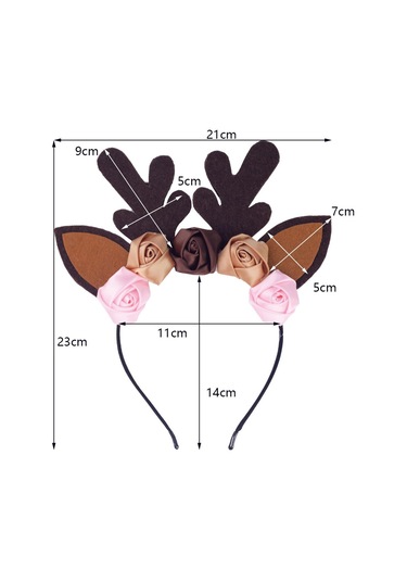 Suntek Ren Geyiği Tutu Kafa Bandı Kuyruk Papyon Geyik Çiçekli