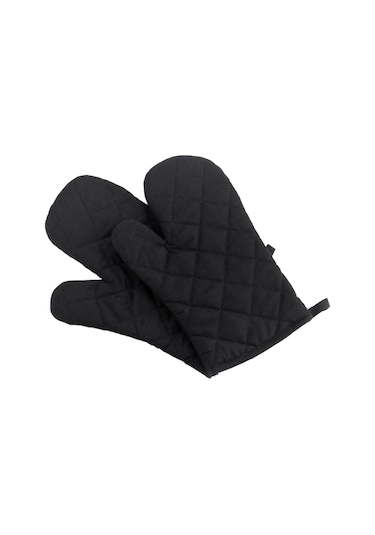 Siyah Su Tek Mutfak Pişirme Mikrodalga Fırın Eldiveni Eldiveni Tencere Pedi Isıya Dayanıklı Korumalı