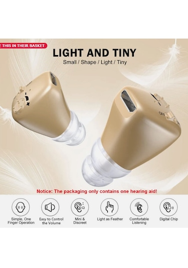 Devrim Niteliğinde Şarj Edilebilir İşitme Amplifikatörü, Daha Net İşitme İçin Mini Cıc Teknolojisi, Ultra Uzun Pil Ömrüyle Görünmez Tasarım, Esnek Ve