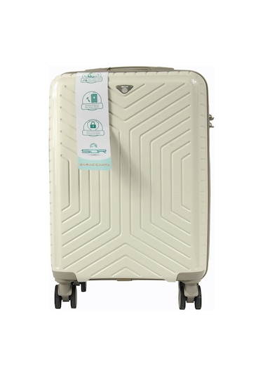 Metropolitan Sdr 103 Pp Valiz Seti - Büyük + Orta + Kabin Boy - Kemik / Gri