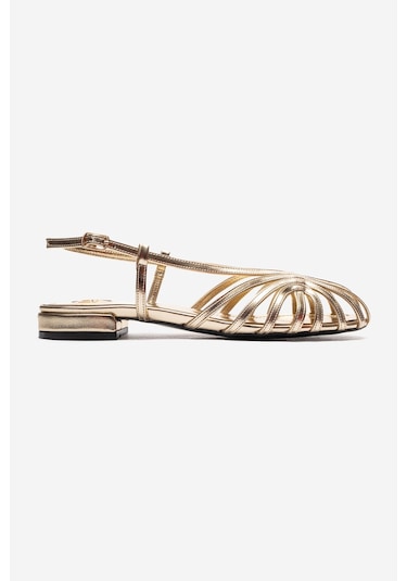 Luvishoes Lıss Altın Cilt Kadın Sandalet Altın