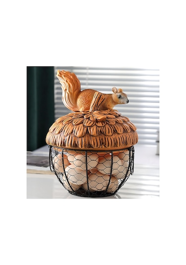 Suntek Yumurta Sepeti Mutfak Malzemeleri Atıştırmalık Kiler 20x28cm Kahverengi