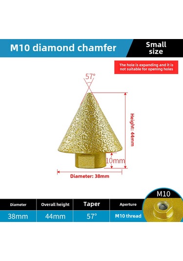 Suofeng Cunxing M10 Elmas Kesici Uç Parçası - Mermer, Kiremit, Granit Delme Ve Köşe Yuvarlama Aleti Φ38mm