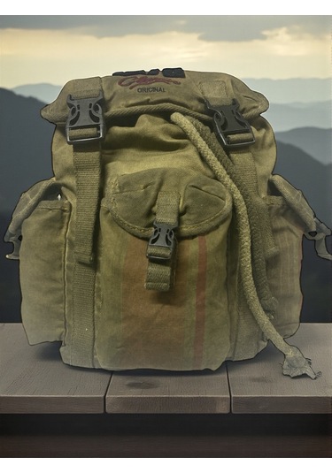 Kaliteli Tek Gözlü Vintage Disayn Unisex Sırt Günlük Okul Gezi Kamp Trekking Çantası Kc Ahtapot Bag Haki Kaliteli Tek Gözlü Vintage Disayn Unisex Sırt Günlük Okul Gezi Kamp Trekking Çantası Kc Ahtapot Bag Haki