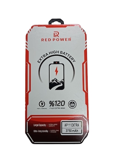 Red Power Apple Uyumlu iPhone  11  Batarya Pil Güçlendirilmiş 3750mah