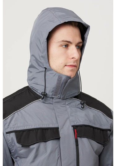 Allium Ripstop Parka - Su Geçirmez, Rüzgar Geçirmez, Dayanıklı Ve Soğuk Hava Koşullarına Uygun Outdo Gri-siyah