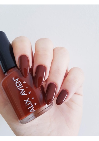Alix Avien Kiremit Kahve Oje 12 Yüksek Pigmentli Uzun Süreli Kalıcılık Hızlı Kuruma Nail Lacquer 12