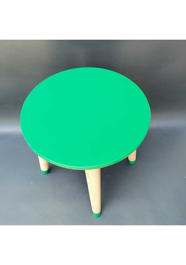 Na Neşeli Ahşap Yeşil Ahşap Çocuk Taburesi.çocuk Sandalyesi.çalışma Masası .renkli Çocuk Odası Sehpa Çiçeklik Yeşil