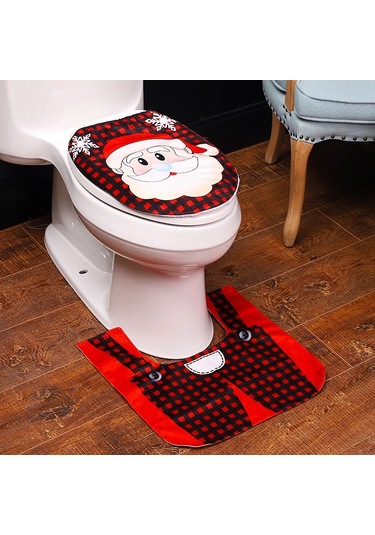 Dongjing Kardan Adam Tuvalet Klozet Kapağı Takım Festivali Tema Kırmızı