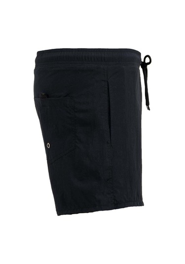 Siyah Su İtici Özellikli Naylon Kumaş Düz Renk Basic Erkek Plaj Deniz Şort Mayo - 540-siyah 001
