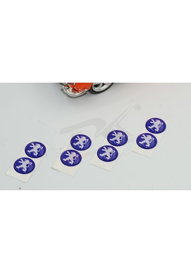 Peugeot Logo Jant Torpido Direksiyon 12Mm Damla Sticker Logo Seti