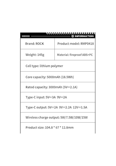 Rock P83 5000 Mah Pd 20w Magsafe Uyumlu Standlı Powerbank Siyah