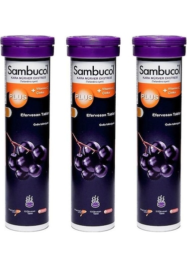 Sambucol Plus Efervesan 15 Tablet 3 Adet