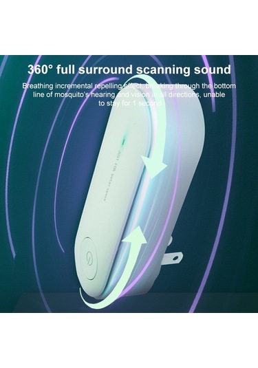 Ultrasonik Sivrisinek Kovucu Elektronik Sivrisinek Katil Siyah , Boyut:ab Fişi