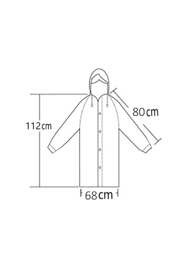 Kapüşonlu Ve Çıtçıtlı Eva Yağmurluk Unisex