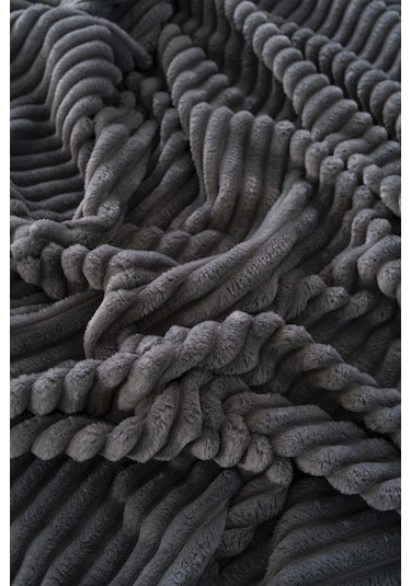 Antrasit Gloria Wellsoft Çift Kişilik Battaniye Antrasit