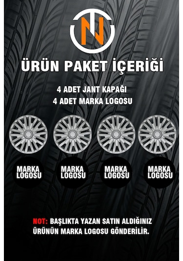 Renault R 9 Broadway 13 İnç Jant Kapağı Takım Gri G110