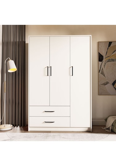 3514 Wıen 3 Kapılı Dolap 2 Çekmeceli 4 Raflı 1 Askılı Gardırop