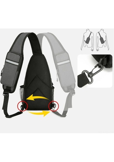 Fortunelane 2023 Model Su Geçirmez Kumaş Çapraz Çanta Unisex Dışarıda Çalışma Gri Gri Gri