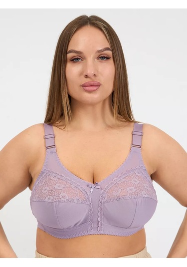 Lavandına Büyük Beden Kadınlar İçin Korsesiz Sütyen 212180314 Kahverengi