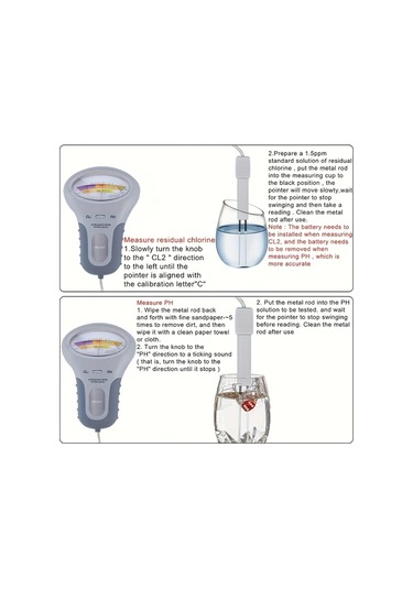 Xuweiwei Cloud Prime 2li 1 Arada Ph Ve Klor Ölçer Havuz Akvaryum Su Test Cihazı Pc101 Pilsiz