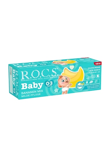 Rocs Baby 0-3 Yaş Muz Püresi Tadında Bebek Diş Macunu 45 Gr