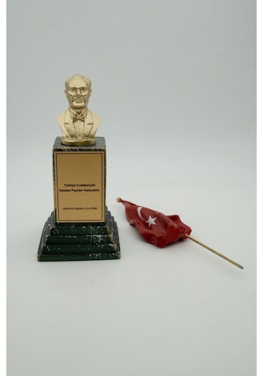 Atatürk Bayraklı Büst Heykel