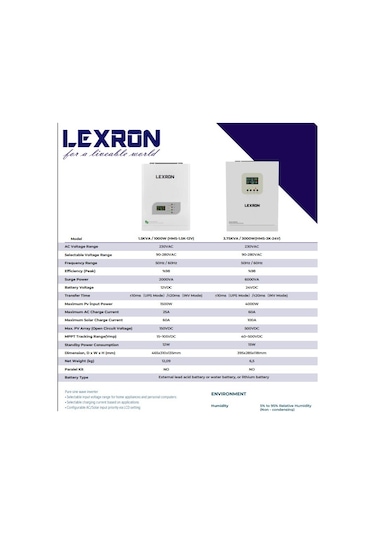 Lexron 3000 Watt 3 Kw Akıllı Mppt İnverter - İnvertör