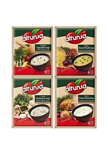 Altunsa Hazır Çorba 4 Lü Paket 4 Çeşit - 60 Gr
