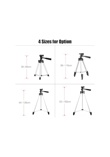 Geeksen Yüksekliği Ayarlanabilir 150cm Hafif Tripod, Seyahat Ve Video Çekimleri İçin Taşınabilir, 20 Adet/kutu