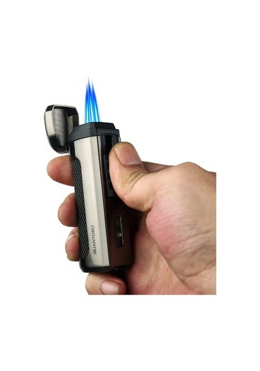 Quantoro 3 Torch Pürmüz Siyah-gunmetal Metal Puro Çakmağı - Trz1039