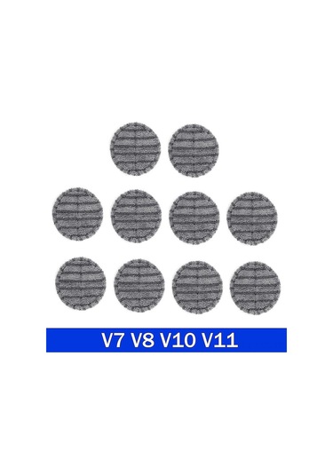 Hfambition 12 Adet V7 V8 V10 V11 V15 İçin Süper Fincan Fiber Mop Bezi - Çift Fonksiyonlu, Yüksek Emici, Yeniden Kullanılabilir