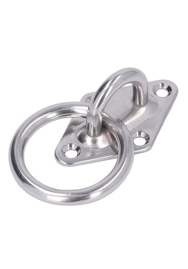 2'li Halkalı Mapa. Paslanmaz Krom. 4 Delikli 8mm