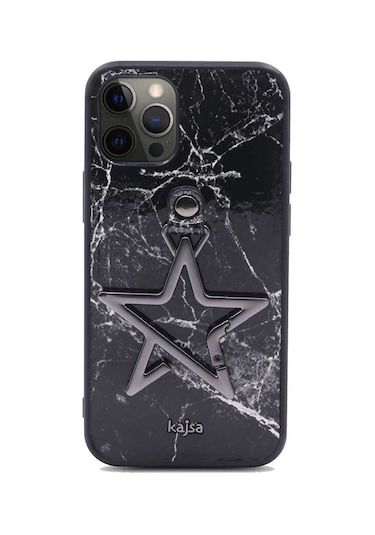 Teleplus Apple Uyumlu iPhone 12 Pro Max Kılıf Kajsa Yıldız Serisi Mermer Kapak