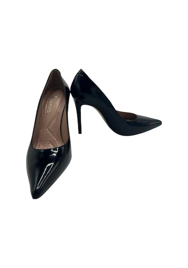 Kemal Tanca 871 9261 Kadın Topuklu Stiletto Siyah Rugan