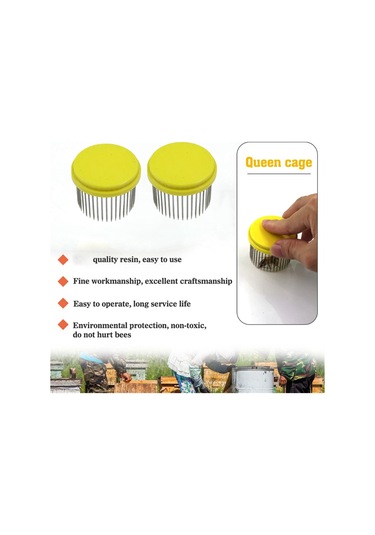 Xurunkeji Adet Arıcılık Aleti Paslanmaz Çelik İğne Kraliçe Arı Kafesi İzolasyon Kutusu Arı Kovanı Yetiştirme Örtüsü Yakalayıcı Arıcı Aleti