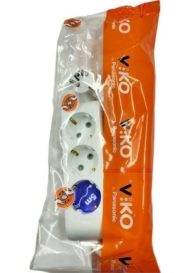 Komodo Viko Ara Kablo Grup Priz 3lü 5m