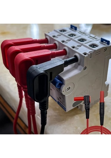 Xuweiwei 5pcs Manyetik Test Probu 4mm Muz Banan Renkli Kırmızı Siyah Mavi Yeşil Sarı Dijital Multimetreler İçin