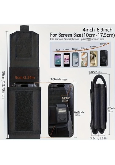 Trendooze Gaojunshop01 Siyah Bayraklı Cep Telefonu Kılıfı Kemer Seti Ve Çanta