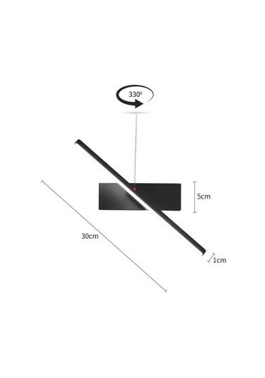 Suntek Modern Dönen Duvar Lambası Ev Yatak Odası Merdiven Koridor Siyah Beyaz Işık