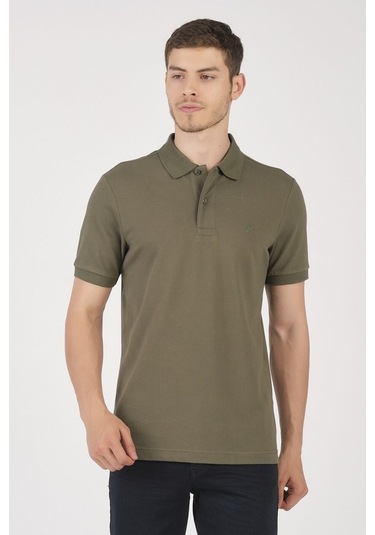 Classıc Pamuk Regular Comfort Erkek Polo Yaka Tişört Haki