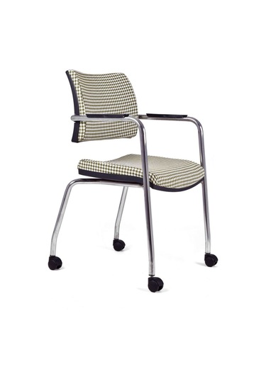 Koltukstilim Sahra Kare Desenli Kumaş Tekerlekli Çalışma Koltuğu Ofis Koltuğu Diğer