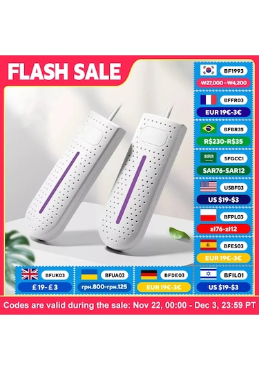 Ayakkabı Kurutucular Uv Sterilizasyonu Nem Alma Taşınabilir Beyaz - Siyah