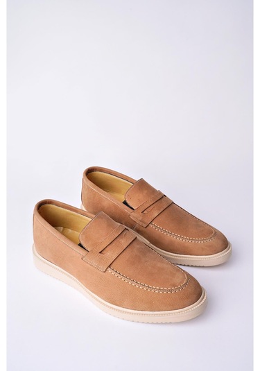 Muggo Jones Garantili Erkek Günlük Klasik Hakiki Deri Casual Rahat Ortopedik Ayakkabı Bej