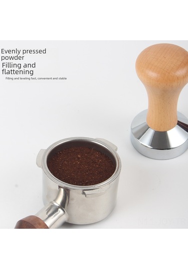 Youmex Kahve Tamamlama Aleti Ahşap Saplı Metal 53mm Paslanmaz Çelik Kaplama Dayanıklı Ve Kolay Kullanım Çok Renkli