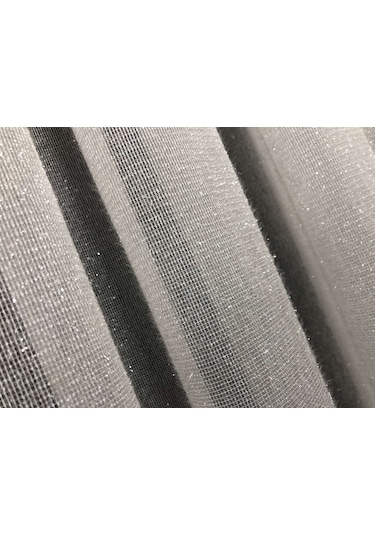 Perdefony Sakal Simli Düz Tül Perde 3 Farklı Renk