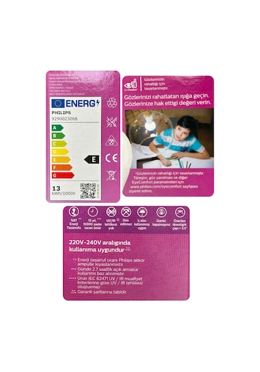 3 Adet Philips 13w Sarı Işık E27 Duylu Kalın Duy Led Ampul