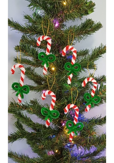 Yılbaşı Süsü Baston Şeker 6 Lı 06