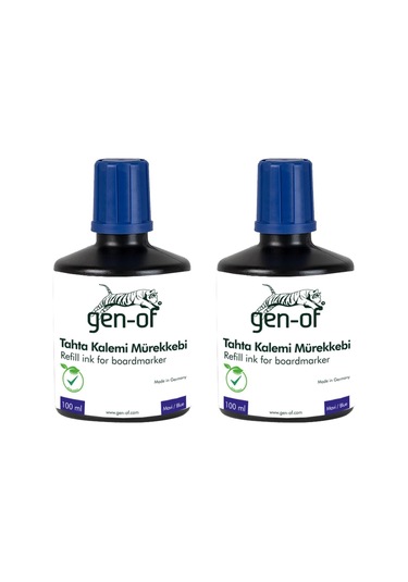 Gen-of Beyaz Tahta Kalemi Mürekkebi 100 Cc Mavi 2 Adet