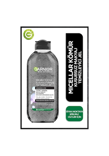 Garnier Micellar Kömür Kusursuz Makyaj Temizleyici Jel 400 ML